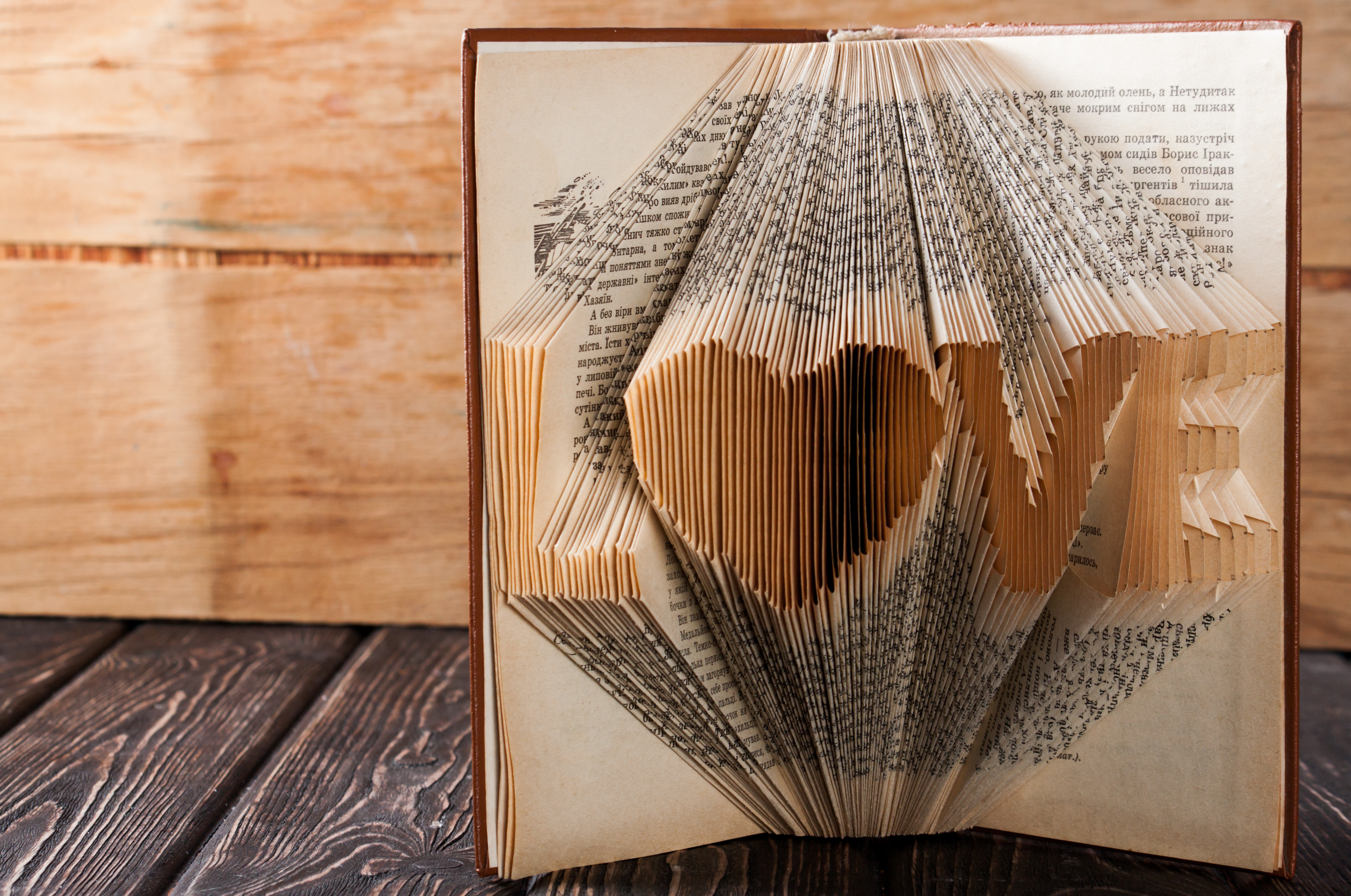 Love book sculpture