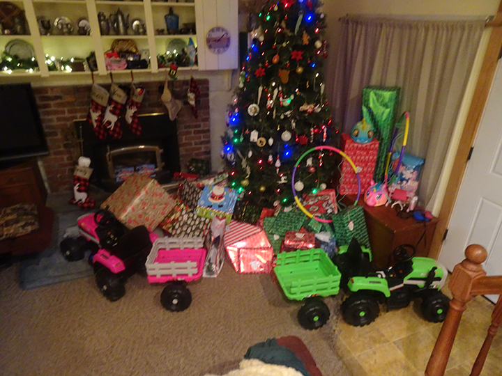 GL 291 Christmas Tree and gifts after Santa left